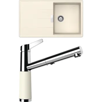 Kuchyňský dřez Set Schock S16-5 (dřez Tia D-100 Magnolia + baterie SC-510.120 Magnolia)