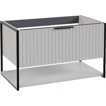 Koupelnový nábytek Závěsná koupelnová skříňka TURF LOVERS GREY 80 cm pod umyvadlo bílá