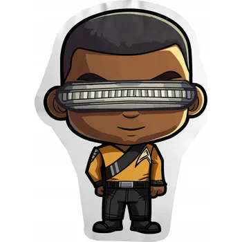 Polštář Polštář filmový, herní, knižní, komiksový Star Trek, Geordi La Forge 35 x 35 cm