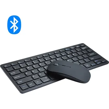 Klávesnice pro tablet Klávesnice Bluetooth + myš - pro Apple iPhone / iPad - černá