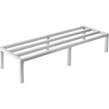 Dílenský regál Hliníkový regál VEVOR Dunnage, 60” x 20”, komerční regál na potraviny, 12” nad podlahou, nosnost 1800 liber, celosvařovaný hliníkový skladovací regál, pro skladování v restauracích, kuchyních, garážích a vozidlech