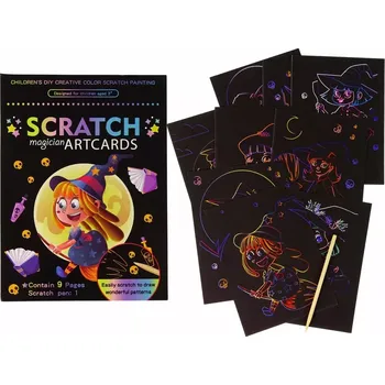 omalovánky zdrapávací omalovánka pro děti – magie čarodějnic