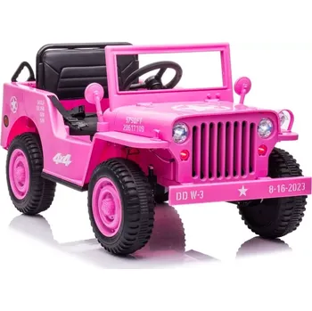 Dětské elektrovozidlo dětský elektrický vojenský jeep willys SMALL 4x4 L-14974 růžová