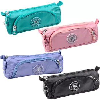 Penál Školní penál s dvěma kapsami a přívěskem