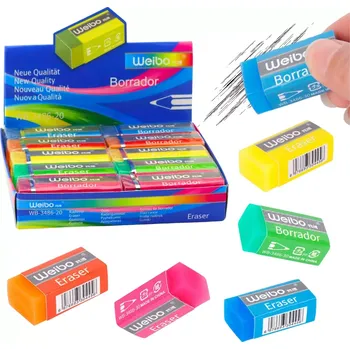 Barevná školní a kancelářská pryž WEIBO 6 cm