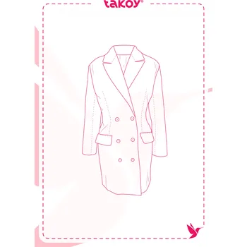 Elektronický střih / PDF dámské sako-šaty Angelika s podšívkou-56-60