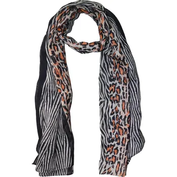 Šála Charm Dámská lehká šála 100x180 cm vzor tygr a zebra barva viz foto