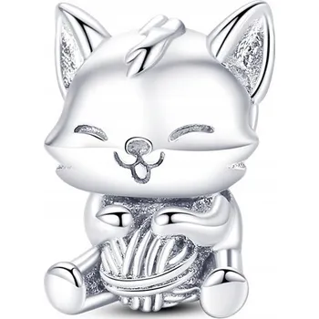 Přívěsek Přívěsky Stříbro 925 Přívěsek Korálek Kočka s Klubíčkem Vlny