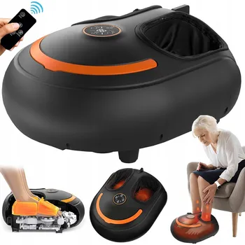 Masážní přístroj MASÁŽNÍ PŘÍSTROJ NA NOHY CELKOVÁ KOMPRESE 360° S DÁLKOVÝM OVLÁDÁNÍM, ČASOVAČEM A LCD DISPLEJEM, 4 REŽIMY, ČERNÝ