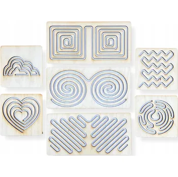 Obraz Grafomotorické tabulky - šablony, Montessori metoda, učení psaní