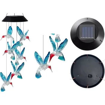 Zahradní dekorace Solární závěsná světelná dekorace kolibříci LED, barevná