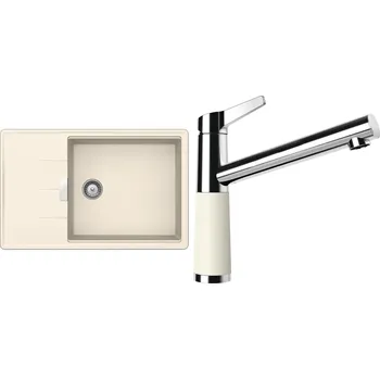Kuchyňský dřez Set Schock S17-4 (dřez Tia D-100LS Magnolia + baterie SC-510 Magnolia)