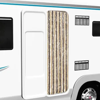 vidaXL Závěs proti hmyzu tmavě hnědý a béžový 56 x 200 cm žinylka