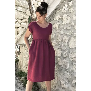 Dámské šaty Lotika Lotika lněné české midi šaty Premium quality 839716