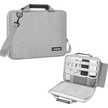 brašna na notebook Pouzdro / brašna HAWEEL pro Apple MacBook Pro 15" / 16" - organizér - látkové - šedé