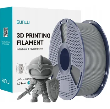 Filament PLA filament+ Sunlu 1,75 mm 1 kg šedý