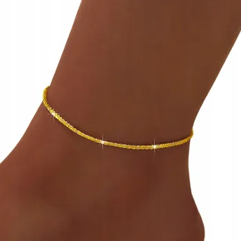 Náramek ŘETÍZEK NA KOTNÍK ŠPERK NA PLÁŽ PÁRTY NÁRAMEK ZLATÝ SEXY BODY C