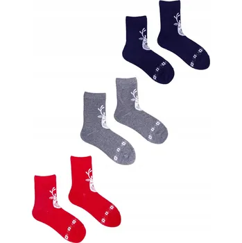 Dámské ponožky Yo! Club Vánoční Ponožky šedé Sob Bavlna 35-38