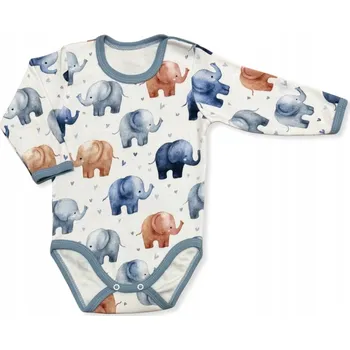 BODY pro NEDONOŠENCE velikost 50 s dlouhým rukávem bavlna 100% SLONÍCI