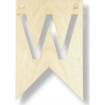 Obraz Dřevěný praporek s písmenem W, velkoobchod Handmade
