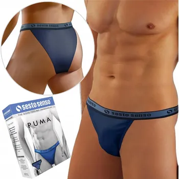 Slipy SLIPY PÁNSKÉ slipy kalhotky s ozdobnou gumou Puma Tanga Sesto Senso *S