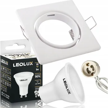 Žárovka Halogenové svítidlo, NAKLÁPĚCÍ, čtverec + LED žárovka GU10 1,5W Sada