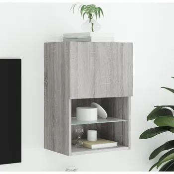 Nábytek vidaXL TV skříňka s LED osvětlením šedá sonoma 40,5 x 30 x 60 cm