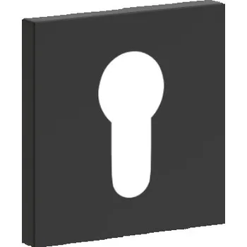 Dveřní kování Rozeta na vložku hranatá černá Fiumo - komplet 2ks