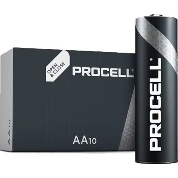 Článková baterie 10x alkalická baterie DURACELL PROCELL R6 AA 1,5V