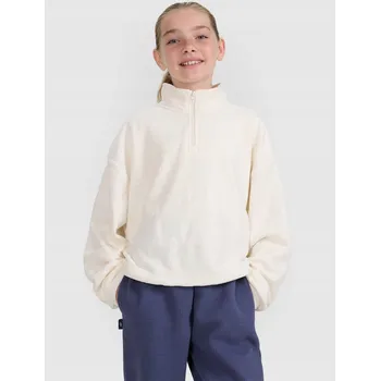 Chlapecká mikina Dětská mikina 4F polyester bílá, velikost 128