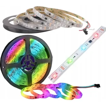LED páska LED pásek RGB 5M DIGITÁLNÍ WS2811 IP20 EFEKT DUHY