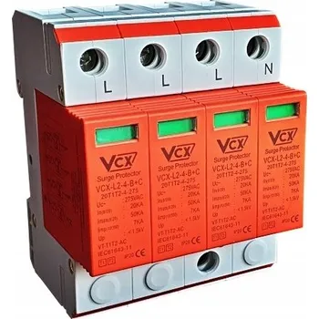 Jistič VCX Přepěťová ochrana T1T2 (B+C) 4P 7/20kA AC