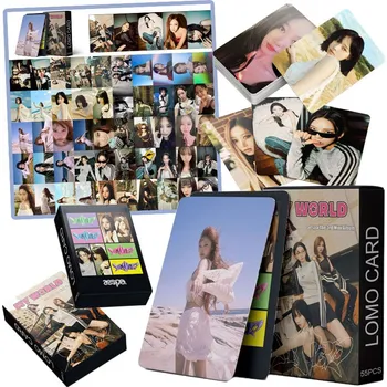 Obraz 55 SZT NOWY IDOL ALBUM PERIFERNÍ PLAKATÓW ZDJĘĆ KART LOMO AESPA-MY WORLD