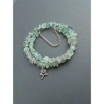 Náramek Emada Náramek, 2004, paměťový drát, Růže z fluoritu, 1 ks