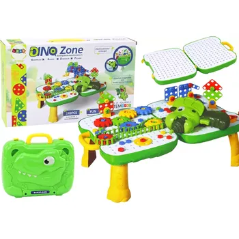 Výtvárné potřeby LEAN Toys Stolní kufr Dinosaur Šroubovák 249 ks
