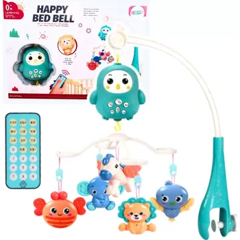 Kolotoč nad postýlku Kolotoč nad postýlku s dálkovým ovládáním, ukolébavky a zvuky – modrý