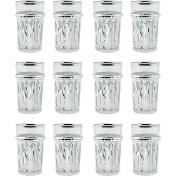 Sklenice Eisenbach 12 kusů sklenic na čaj se stříbrným akcentem