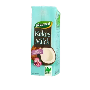 Nápoj Dennree Kokosové mléko 250 ml bio BIO VEGAN Množství: 1 ks