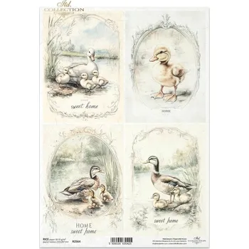 Výtvárné potřeby Rýžový papír na decoupage ITD - Jaro, kachna - R2564