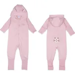 Moniel Dětský rostoucí teplákový overal Kočka Basic Powder Pink Velikost: 104 cm
