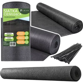 zahradní zástěna Šedá stínící síť na plot 1,5 m x 25 m 140g/m²