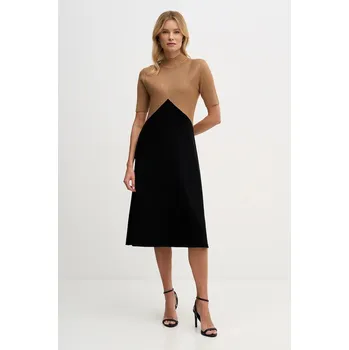 Dámské šaty Šaty Dkny DD5D5150 hnědá 82X, vel. L