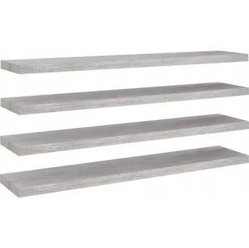 police Nástěnná police Beton 120x23,5x3,8 cm šedá