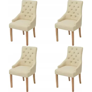 Jídelní židle Židle látková béžová 4 ks