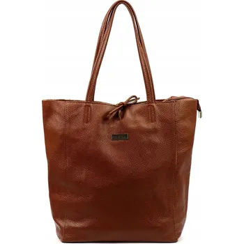 Kabelka Vera Pelle kabelka z pravé kůže hnědá