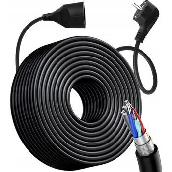 Napájecí kabel Prodlužovací Kabel zahradní Bedee 30 m 1 ks zásuvek černý