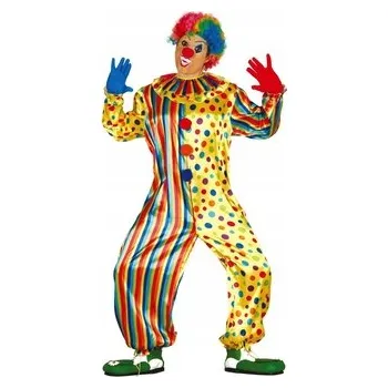 Karnevalový kostým KOSTÝM BAREVNÝ KLAUN ŠAŠEK PAJAC VELIKOST M