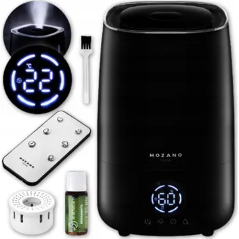 Zvlhčovač vzduchu Zvlhčovač vzduchu Mozano Ultrazvukový černý 3v1 Difuzér, Ionizátor, Aromaterapie