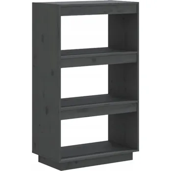 regál Dřevěný regál šedý 60x35x103 cm