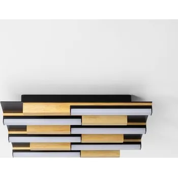 Černé dřevěné LED závěsné svítidlo ELIOT